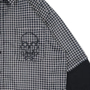 Wormhole Esqueleto Double Layer Shirt Woven Plaid / Black