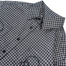 Wormhole Esqueleto Double Layer Shirt Woven Plaid / Black