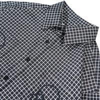 Wormhole Esqueleto Double Layer Shirt Woven Plaid / Black