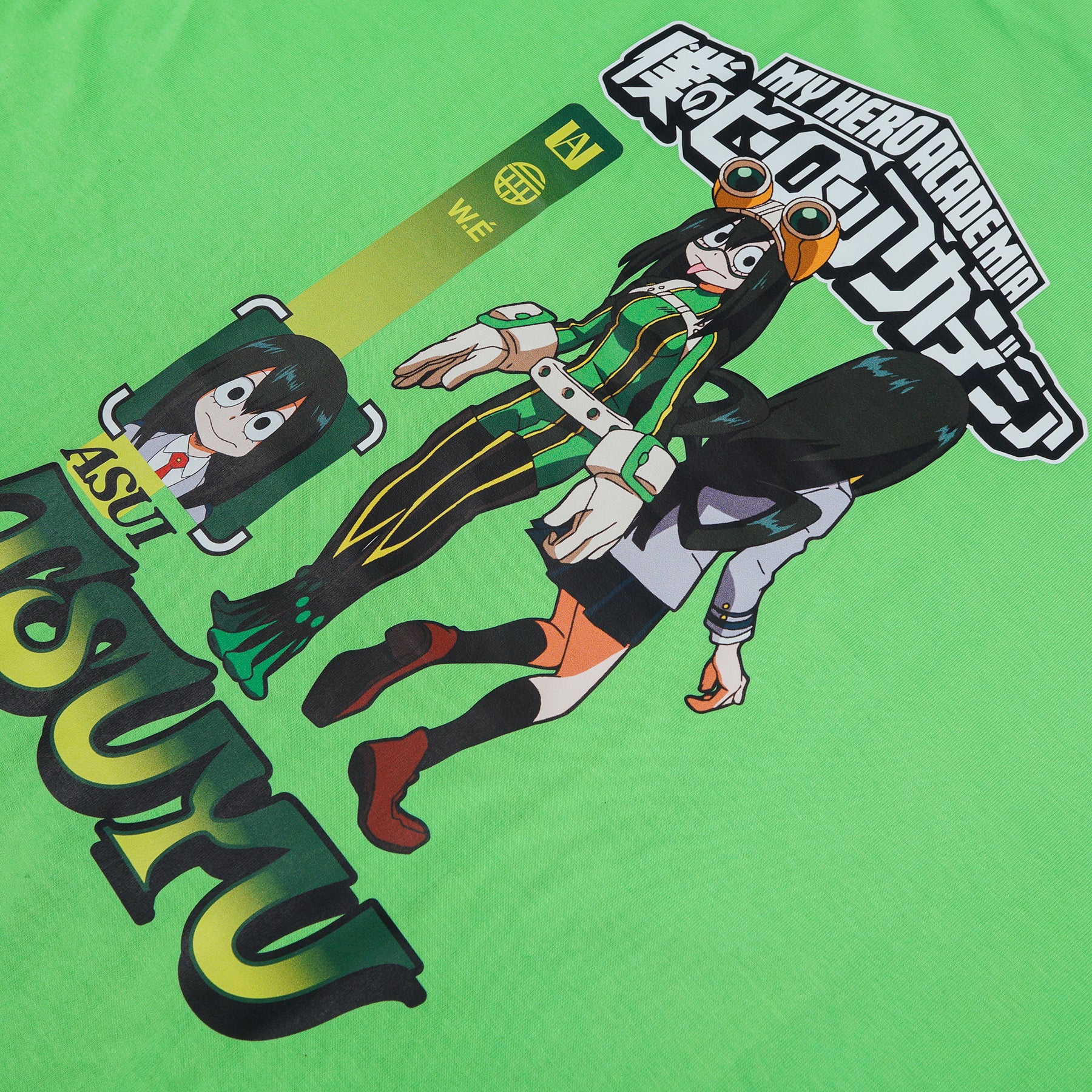 W.Essentiels X My Hero Academia Tsuyu Boxy Cut Tee Lime