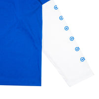 Wormhole Steely Space Double Layer Long sleeve Tshirt Royal/White