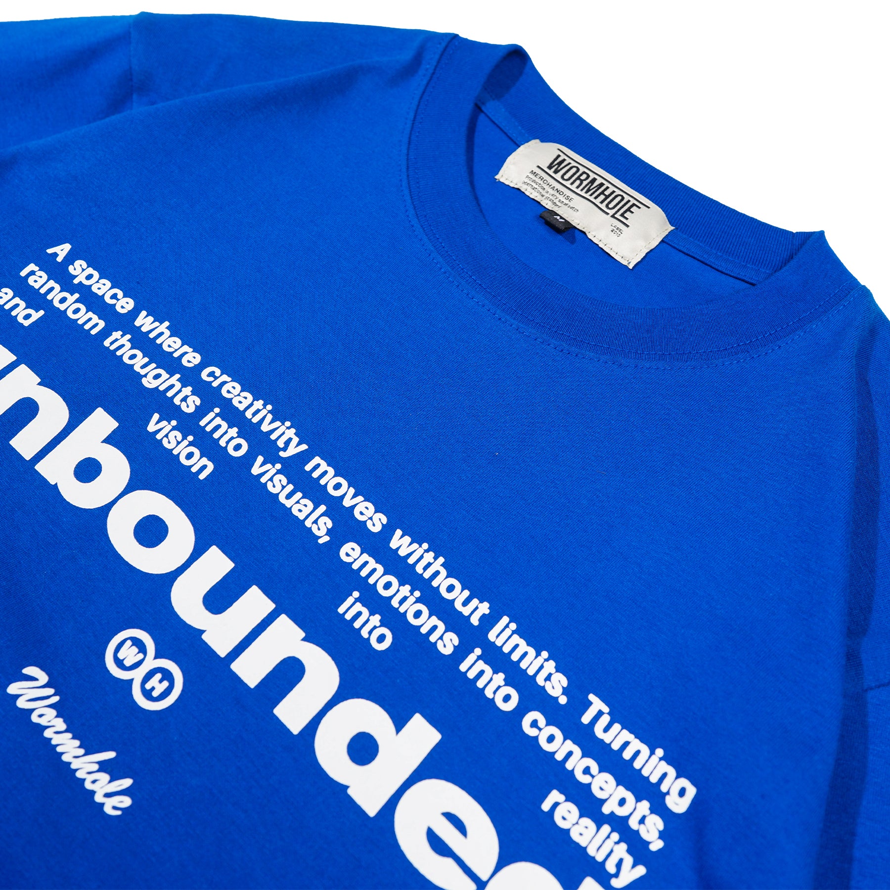 Wormhole Steely Space Double Layer Long sleeve Tshirt Royal/White