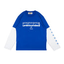 Wormhole Steely Space Double Layer Long sleeve Tshirt Royal/White