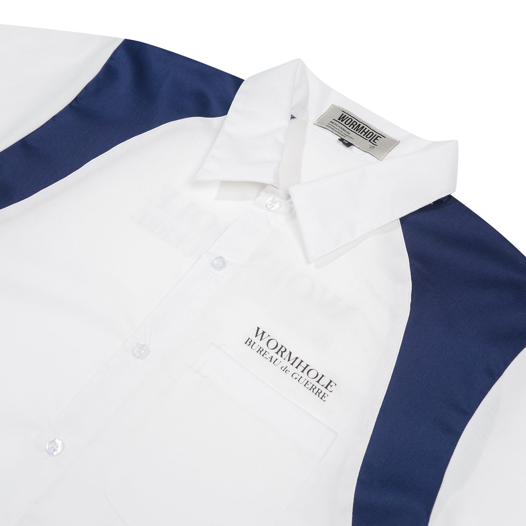 Wormhole Bureau de Guerre Uniform Boxy Shirt White/Navy