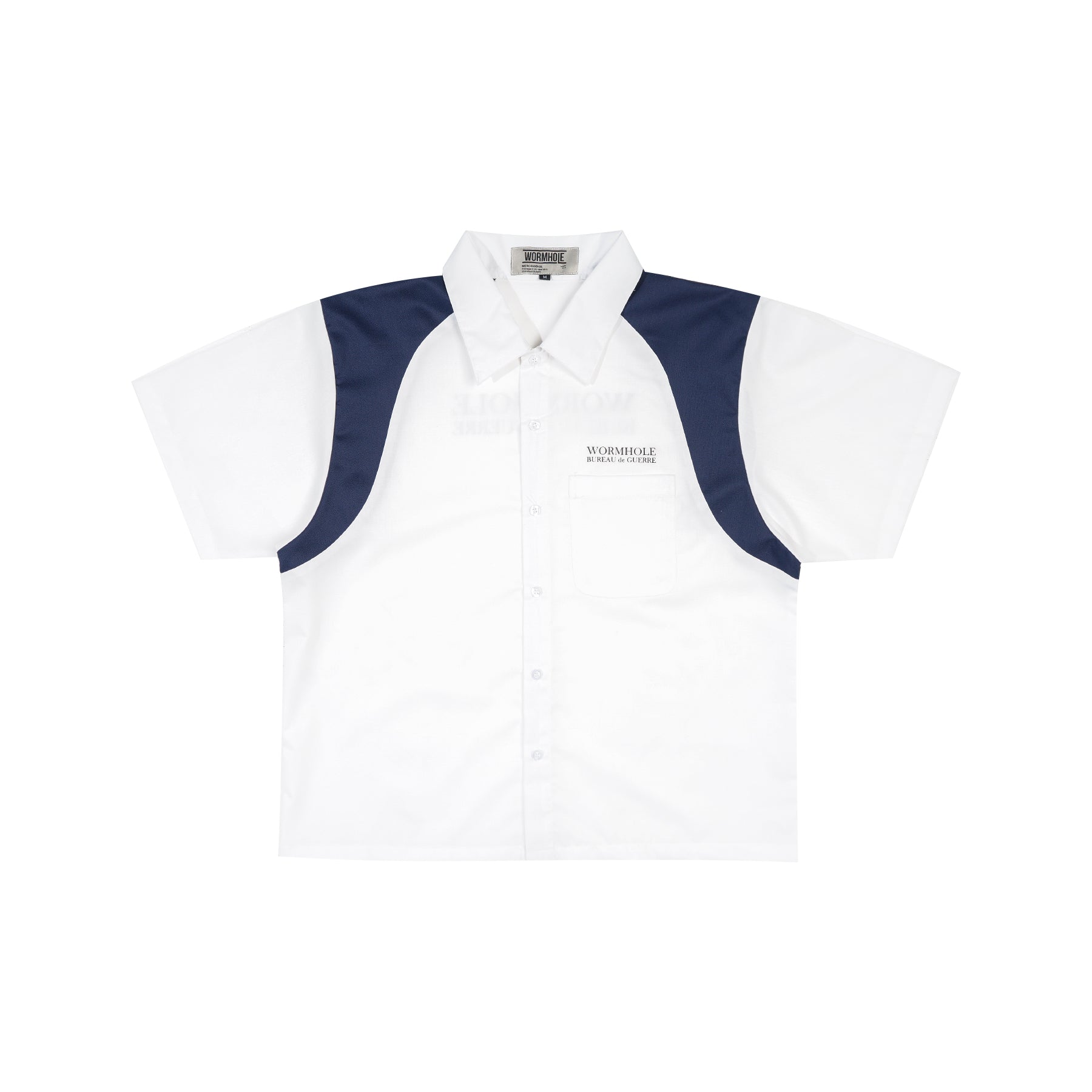 Wormhole Bureau de Guerre Uniform Boxy Shirt White/Navy