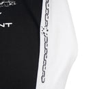 Wormhole Solitary Chain Double Layer Long sleeve Tee Black/White