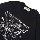 Wormhole Solitary Chain Double Layer Long sleeve Tee Black/White