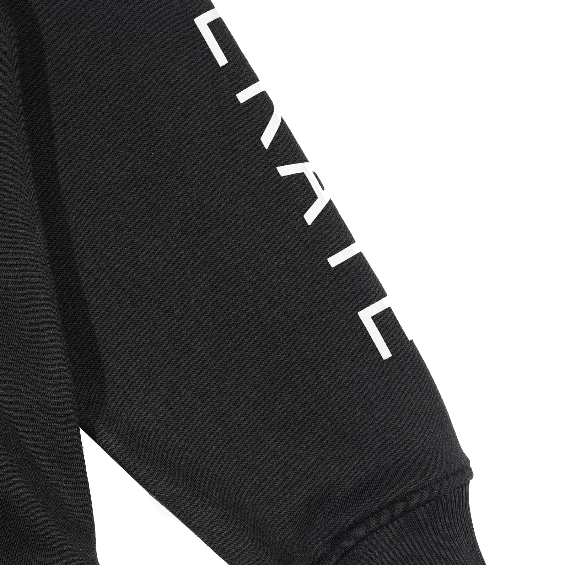 Wormhole Esqueleto Boxy Cut Oversize Zip Hoodie Black