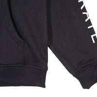 Wormhole Esqueleto Boxy Cut Oversize Zip Hoodie Black