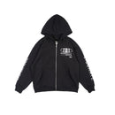 Wormhole Esqueleto Boxy Cut Oversize Zip Hoodie Black