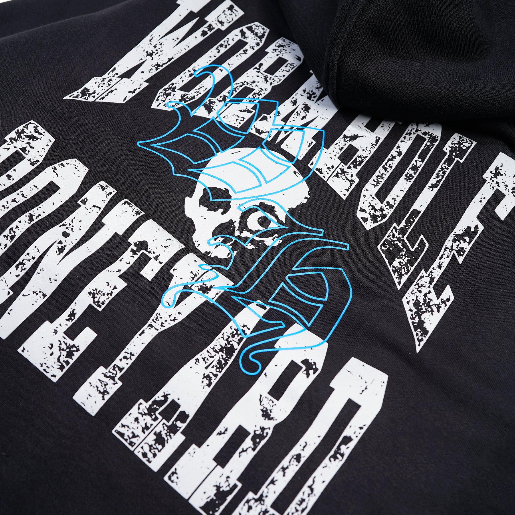Wormhole Boneyard Squad Oversize Boxy Hoodie Black