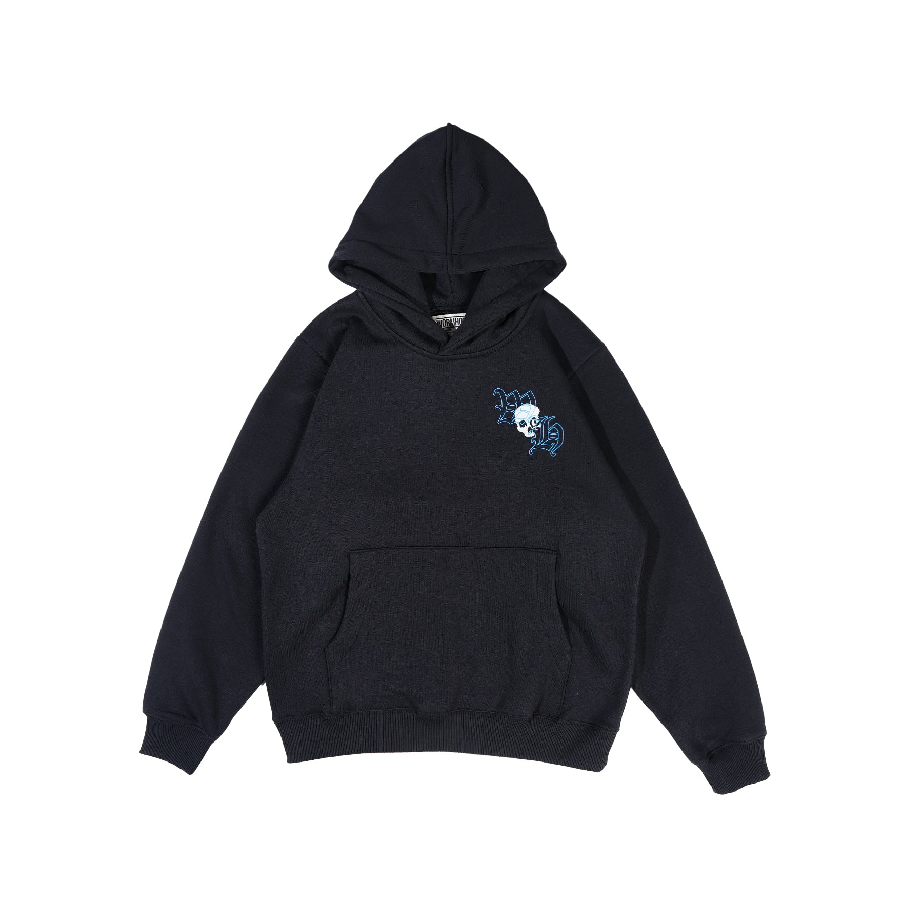 Wormhole Boneyard Squad Oversize Boxy Hoodie Black