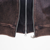 W.Essentiels Type-07 Hoodie Layered Acid Wash Noir black