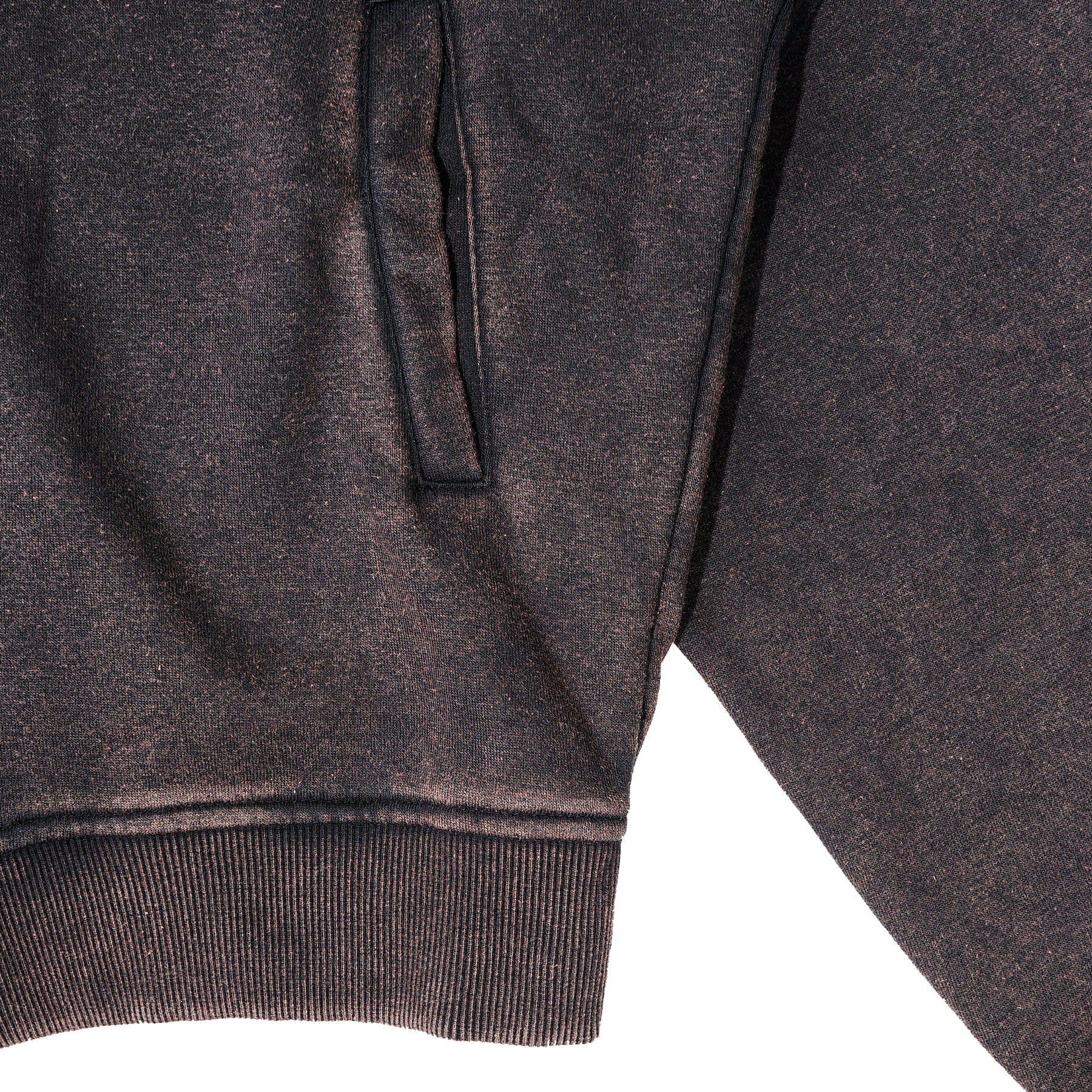 W.Essentiels Type-07 Hoodie Layered Acid Wash Noir black