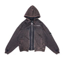 W.Essentiels Type-07 Hoodie Layered Acid Wash Noir black