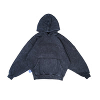 W.Essentiels Label Bleu Affinity Ref-7326 Hoodie Acid Wash Imperial Cherry Stout (Black)