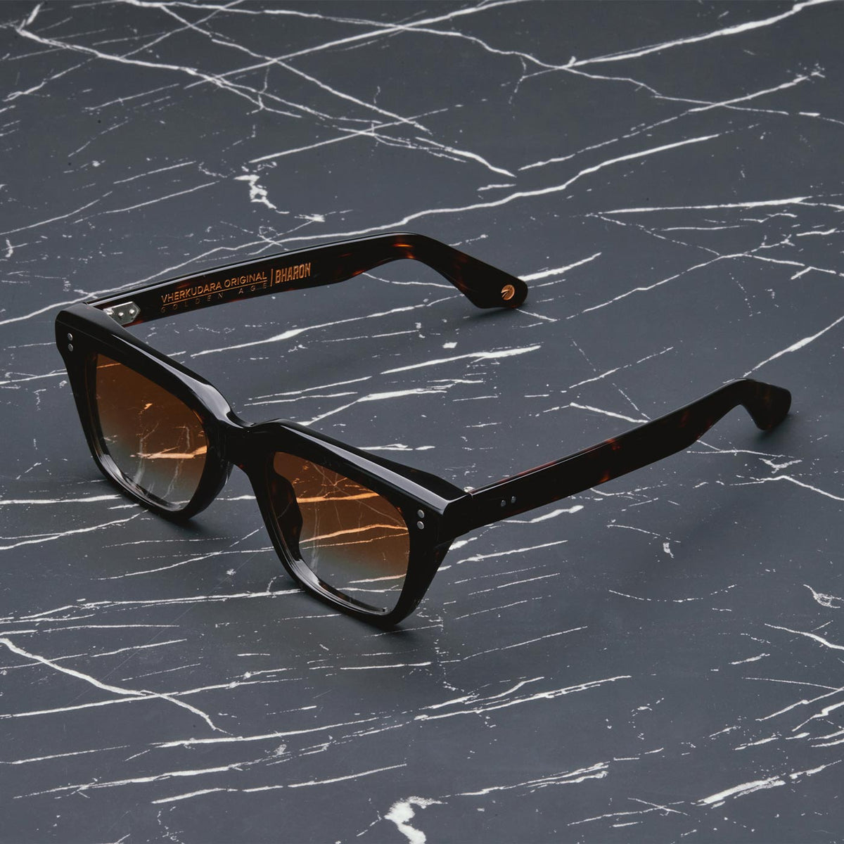 Vherkudara Acetate Bharon (Tortoise, Chocobrown Gradation Lens)