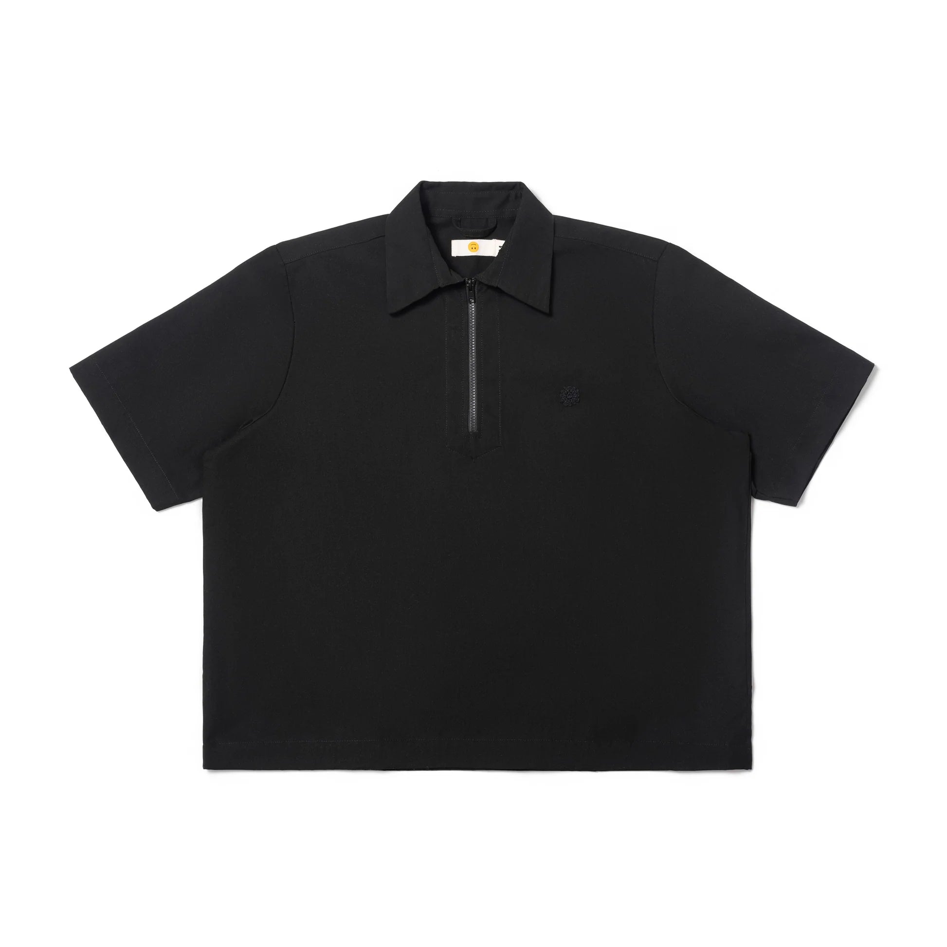 Oat Leja Quarter Zip Shirt Black