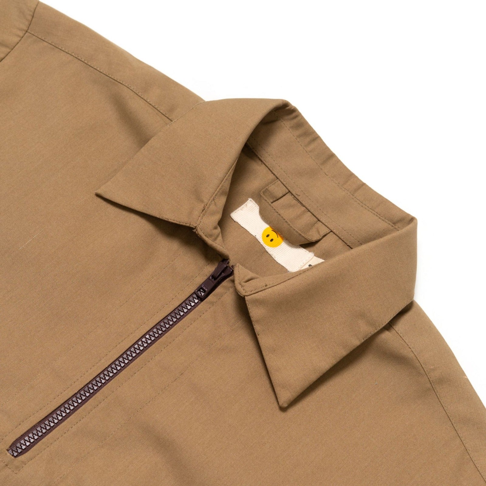 Oat Leja Quarter Zip Shirt Light Brown