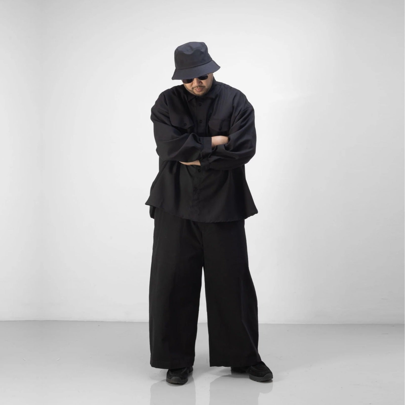 Oat Daita Barrel Pants Canvas Black