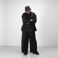 Oat Daita Barrel Pants Canvas Black