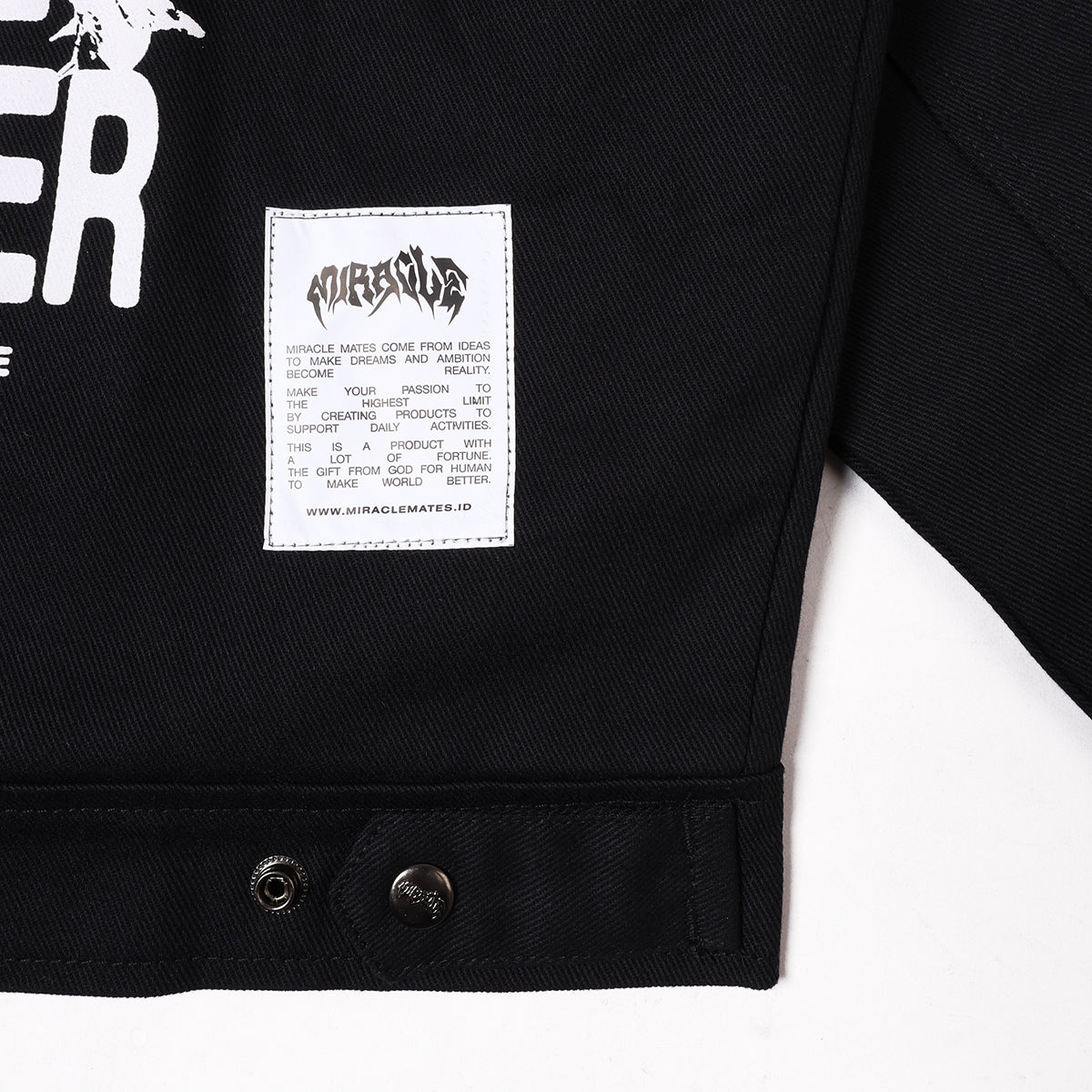 MIRACLE MATES x WORMHOLE Trends Work Jacket Black