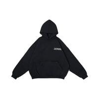 PERISH x WORMHOLE Long Live Oversize Boxy Pullover Hoodie Black