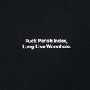 PERISH x WORMHOLE Long Live Oversize Boxy Pullover Hoodie Black