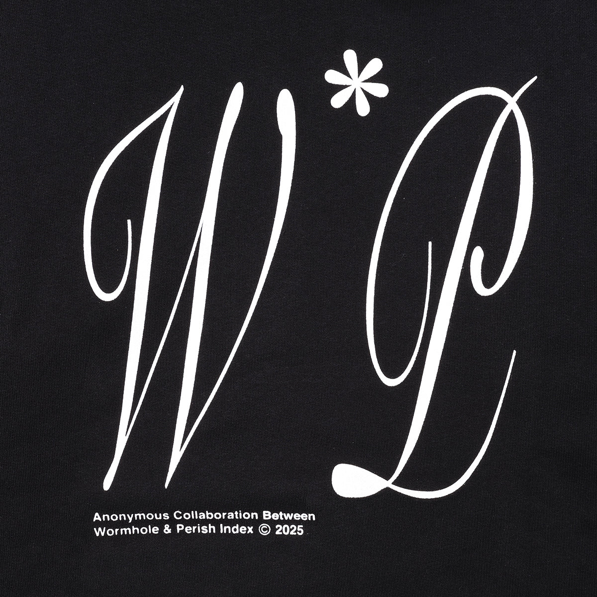 PERISH x WORMHOLE Long Live Oversize Boxy Pullover Hoodie Black