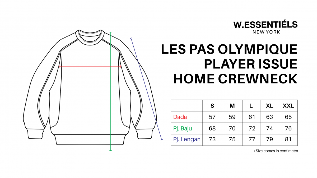 W.Essentiels Les Pas Olympique Player Issue Home Crewneck Black/Dark Ceglie