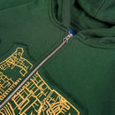 W.ESSENTIELS x LAZE x Mardial “Dreams Are Made In Pasar Minggu” Zip Hoodie Forest Green