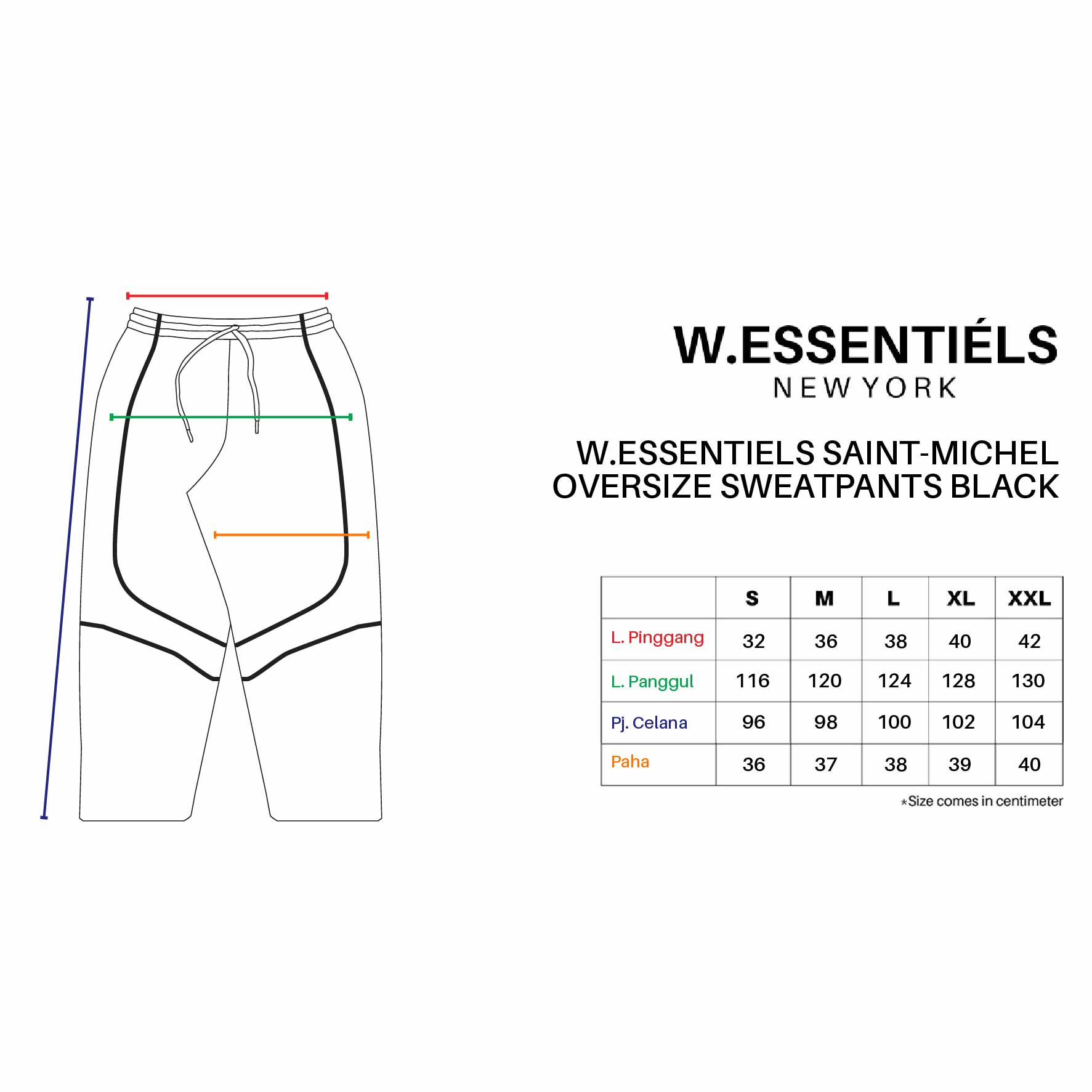 W.Essentiels Saint-Michel Oversize Sweatpants Black