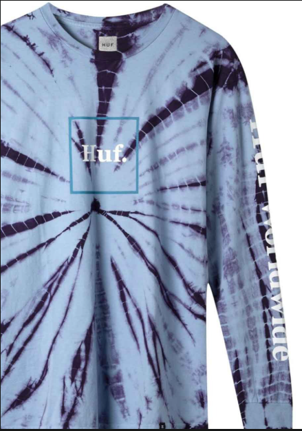 HUF Domestic Tie Dye L/S Tee Purple Velvet