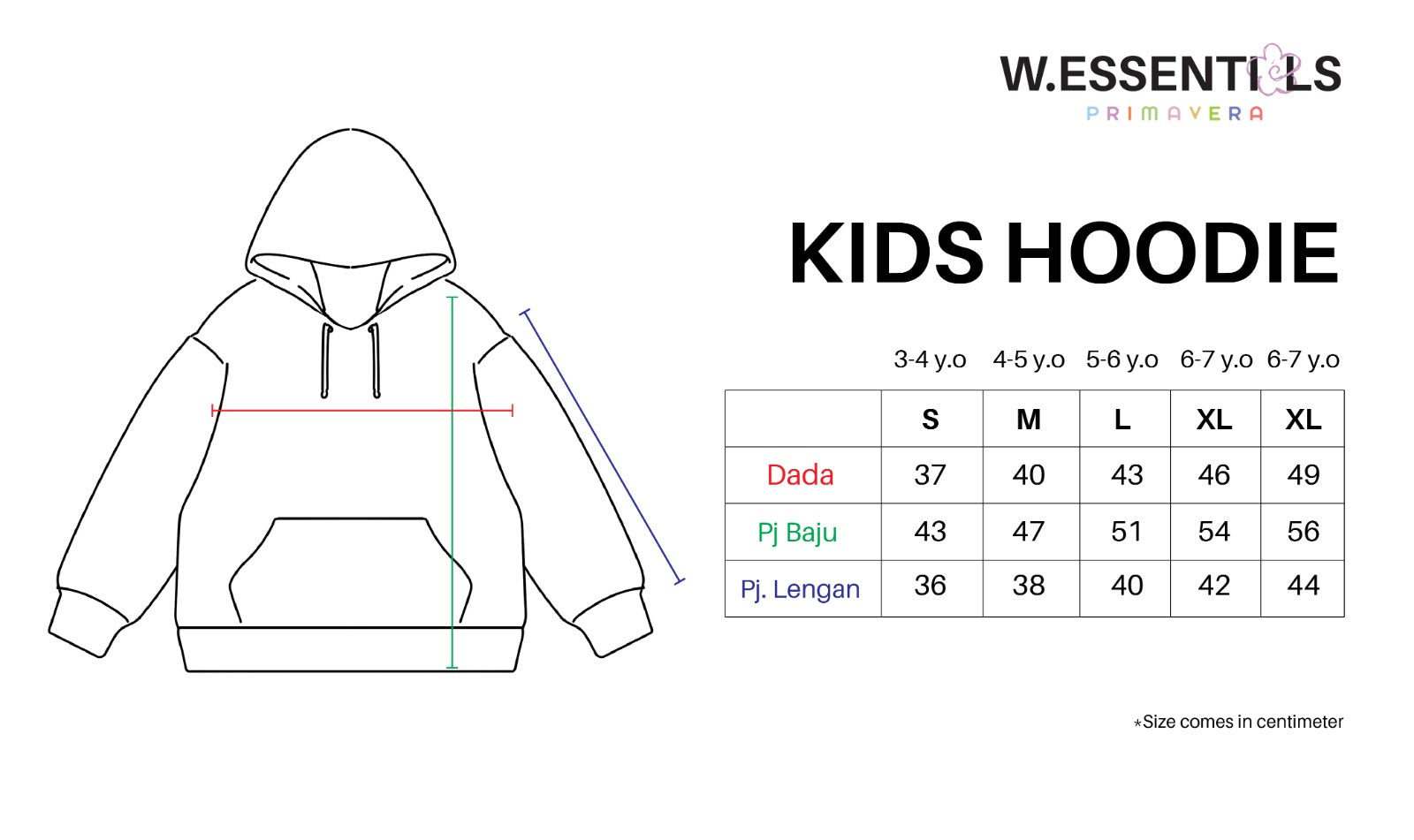 W.Essentiels Kids Affinity Ref-7326 Hoodie Wash Emerald Isle (Green)