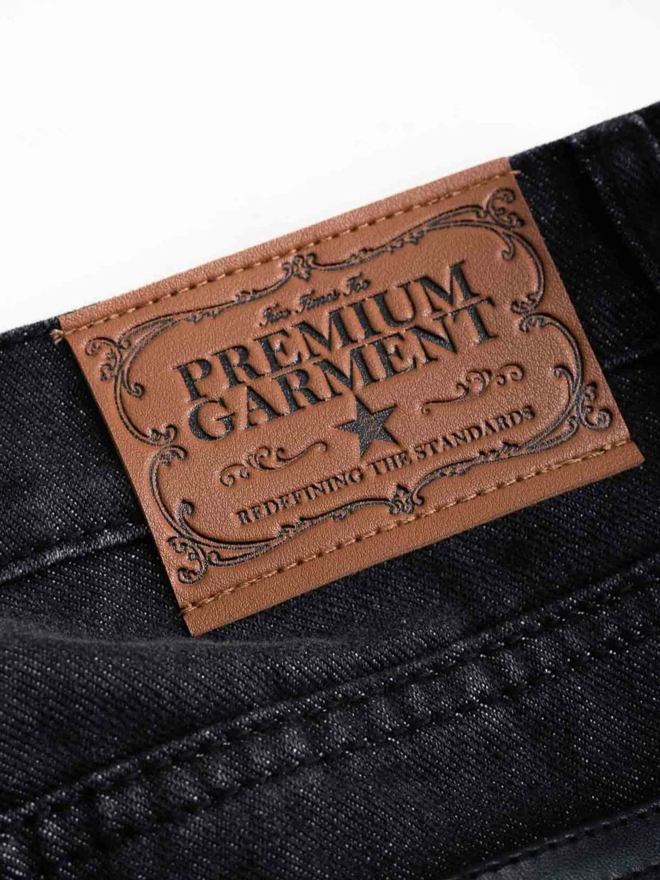 Two Times Too Splattered Cowboy Denim Washed Black