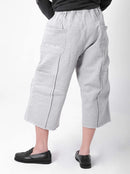 Two Times Too Double Knee Sweatpants Capri Light Grey