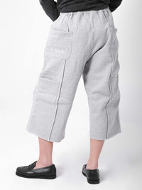 Two Times Too Double Knee Sweatpants Capri Light Grey