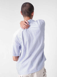 Two Times Too Inked Stripe Shirt Stripe Blue