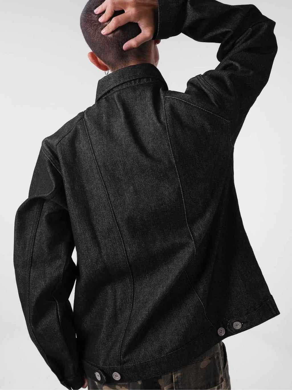 Two Times Too Arc Denim Jacket Raw Black