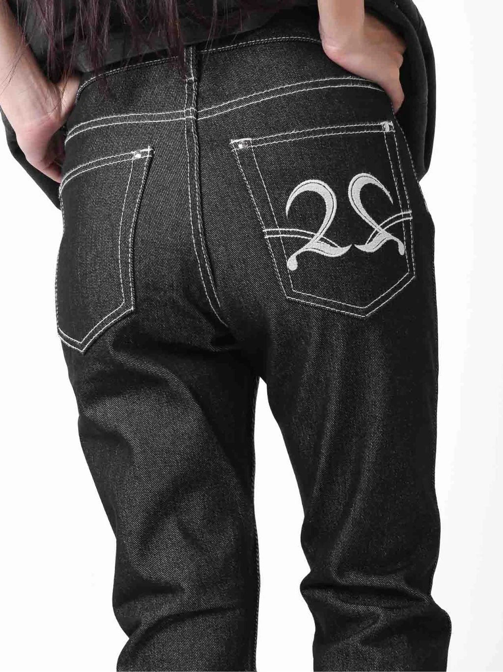 Two Times Too Drift Flared Denim Raw Black