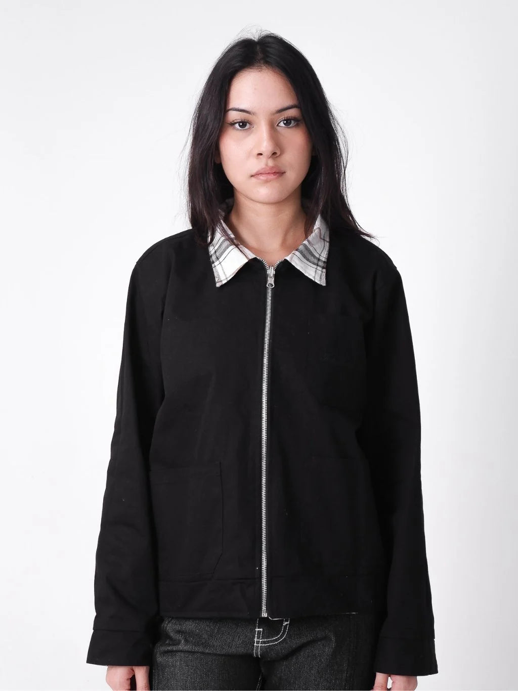 Two Times Too Reversible Type 1 Jacket Plaid/Black