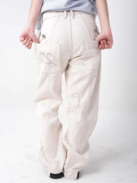 Two Times Too Fieldwork Fatigue Denim Pants Khaki