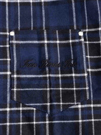 Two Times Too Blue Plaid Double Layered Shirt