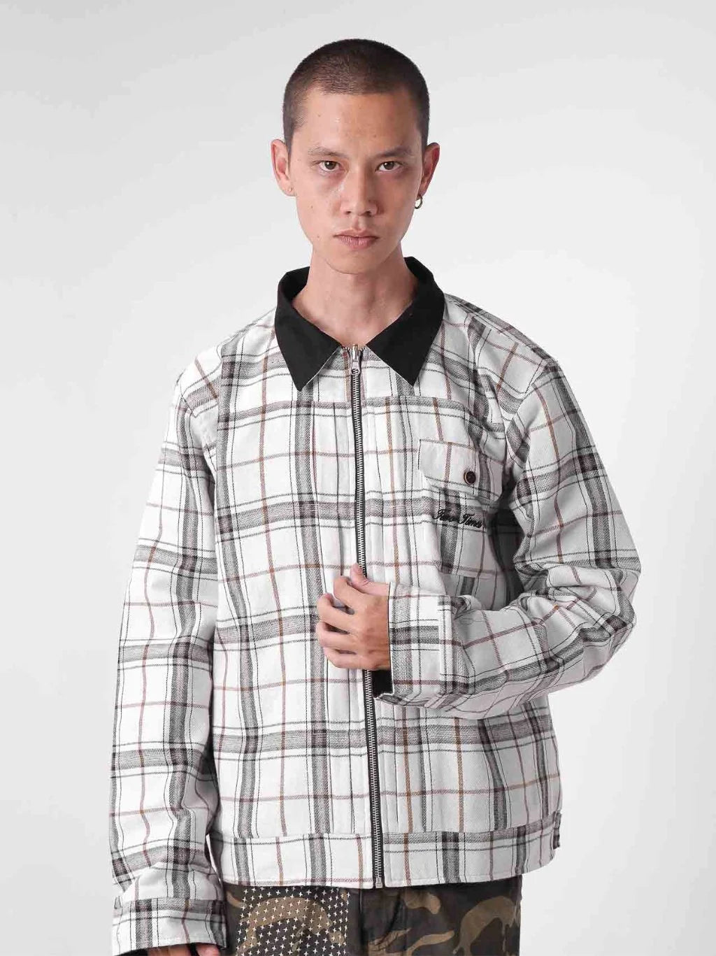 Two Times Too Reversible Type 1 Jacket Plaid/Black