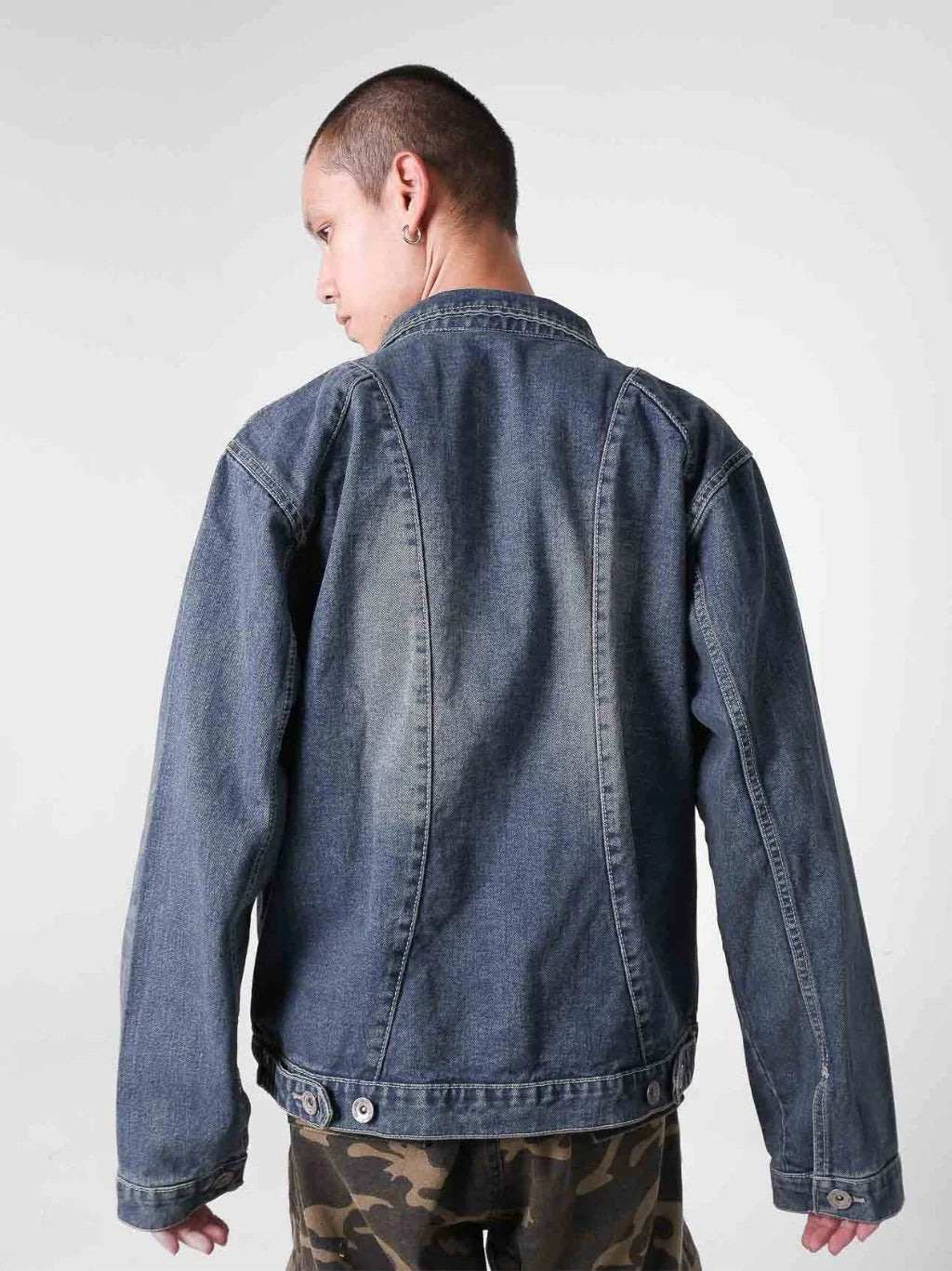 Two Times Too Arc Denim Jacket Vintage Blue