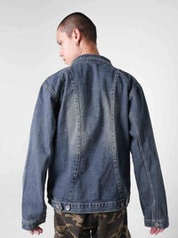 Two Times Too Arc Denim Jacket Vintage Blue