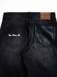 Two Times Too Splattered Cowboy Denim Washed Black
