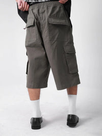 Two Times Too Office Cargo Shorts Dark Grey
