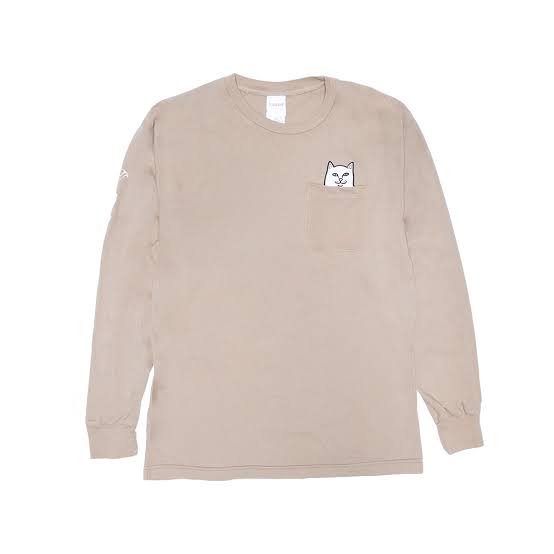Rip N Dip Lord Nermal Pocket L/S Tee Almond