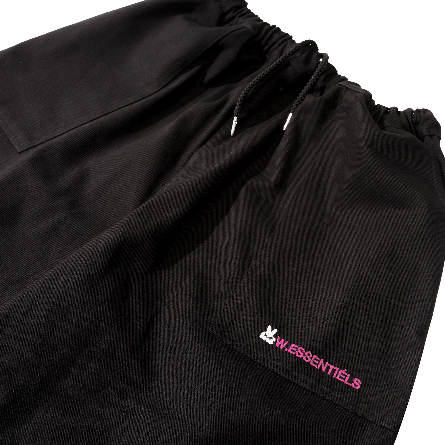 W.Essentiels X HasyaKyla Sables Oversize Barrel Pants Noir Black